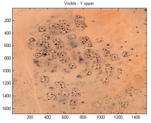 Figure 2: Donkey Dereis, South Darfur Apr 06 Image Courtesy Amnesty International: 45 Structures Destroyed, 11 Likely Destroyed © Digital Globe.